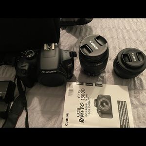 Canon T6 rebel with 2 lens
